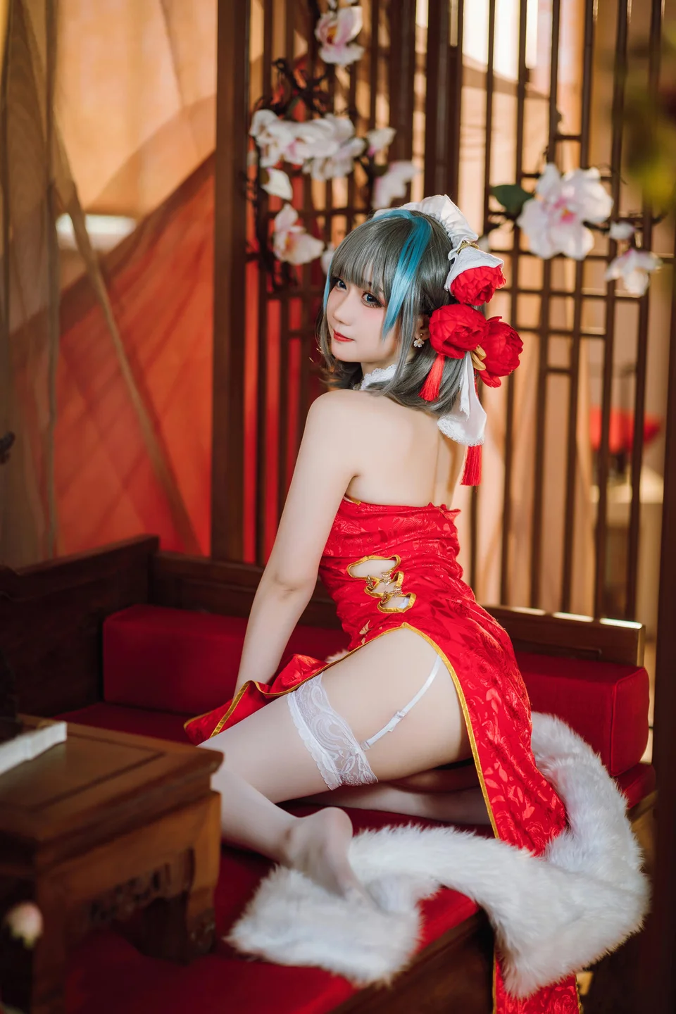 焖焖碳 - 碧蓝航线·柴郡旗袍 [29P-186MB] tg@simisebaisi 【丝足阁】028.webp